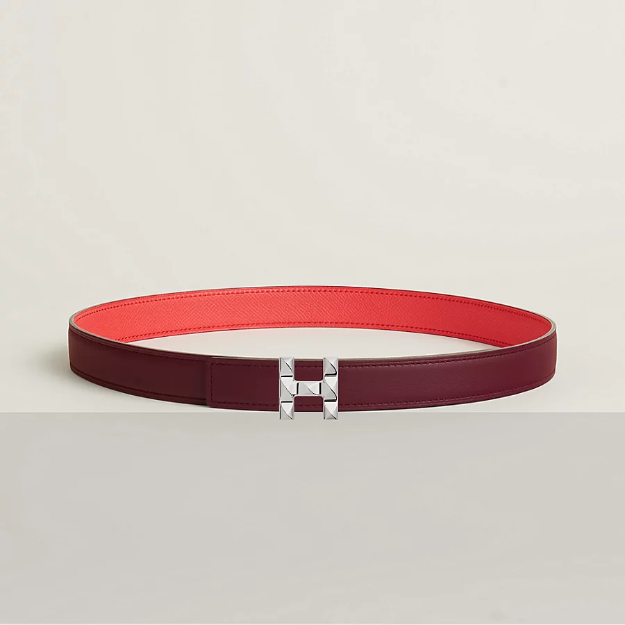 H Infini belt buckle & Reversible leather strap 24 mm - Image 1